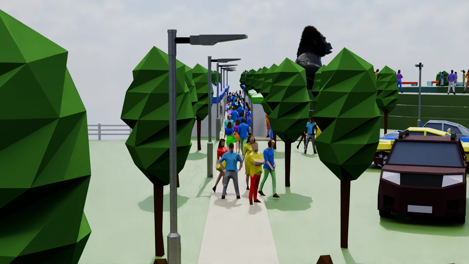 Mappa 3D del Poggio Arena Live 2026 per mappa generale: ingresso e percorso di accesso