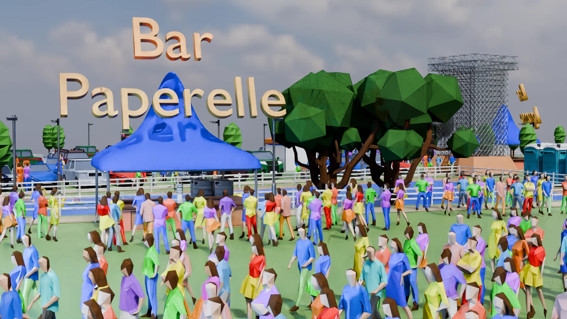 Mappa 3D del Poggio Arena Live 2026 per mappa generale: bar e servizi